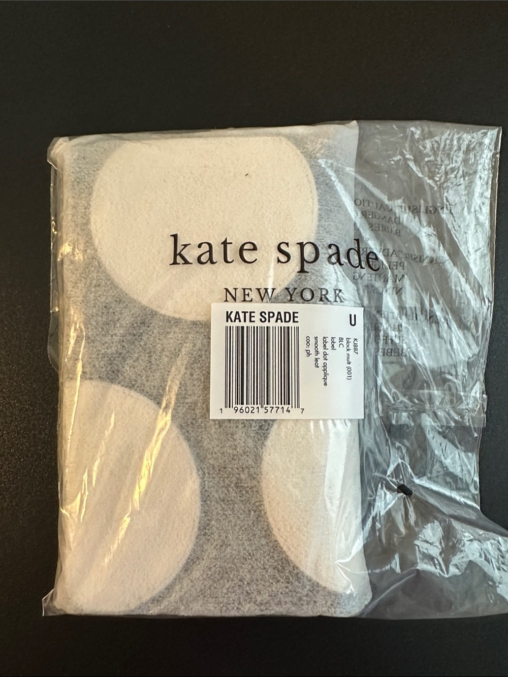 Kate spade black and white wallet